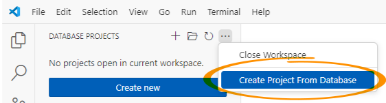 Create Project From Database